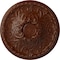 Ekena Millwork Tristan Ceiling Medallion (Canopies up to 6 1/4"), 32 3/8"OD x 3 1/2"P, Burnished Mahogany Crackle CM32TNBMC - alternate 1